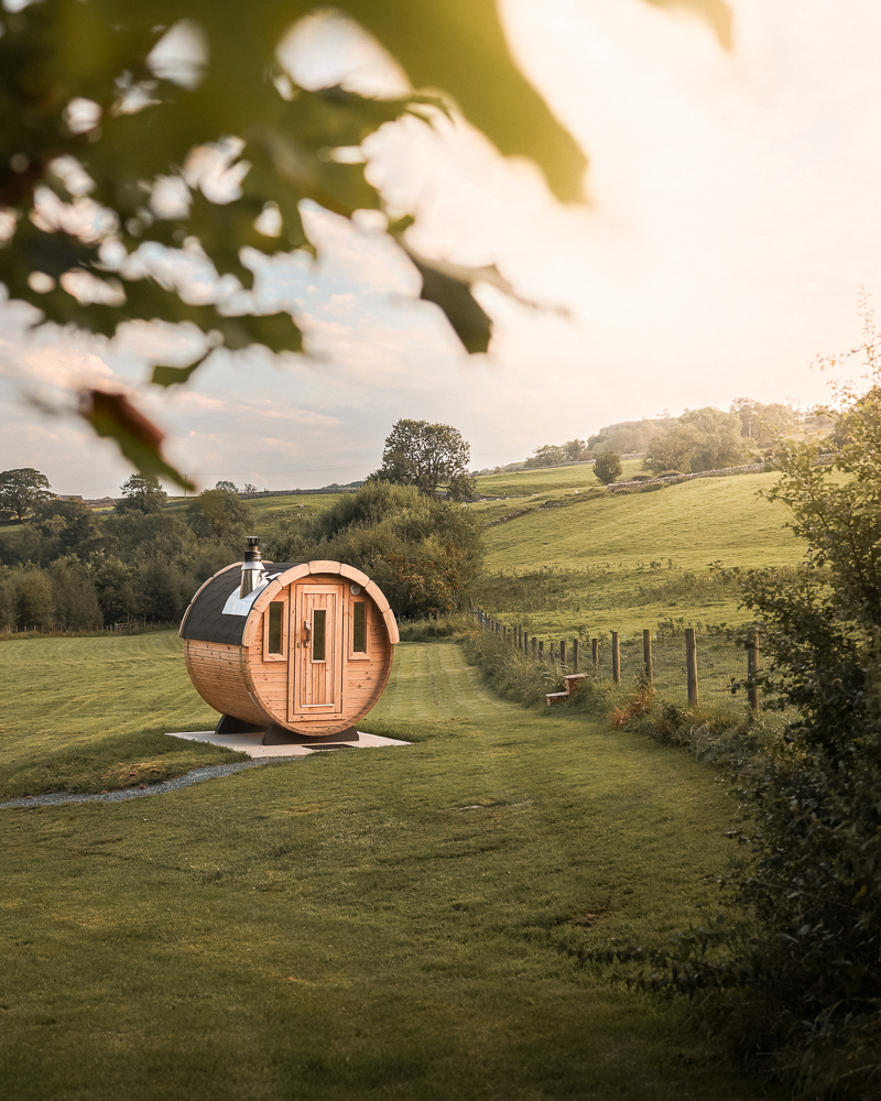 Riverside Sauna beside the River Ribble at Knight Stainforth Hall